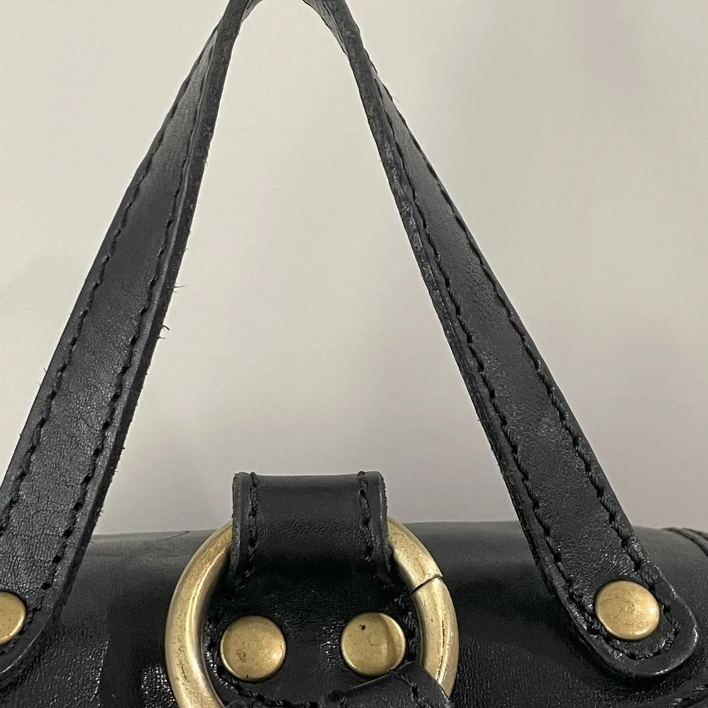 LEATHER ITALY Florence Large Black Backpack Bag